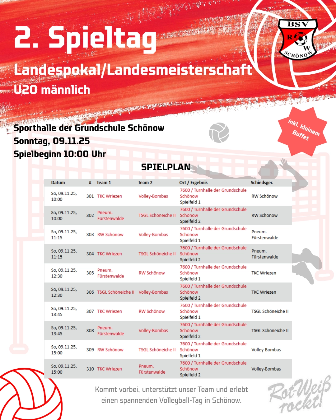 2 Spieltag LP LM Volleyball U20 m