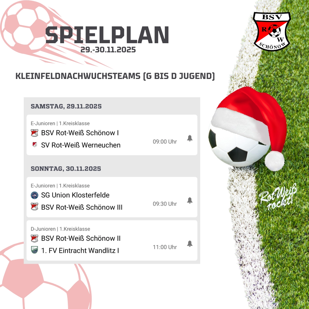 Spielplan 29 30112025